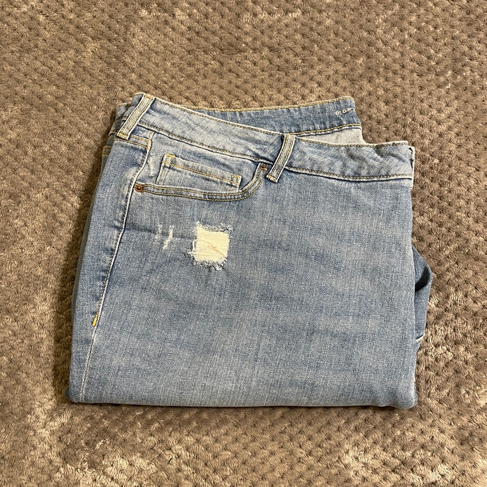 Old Navy Light Blue Distressed Plus Size Jeans size 26